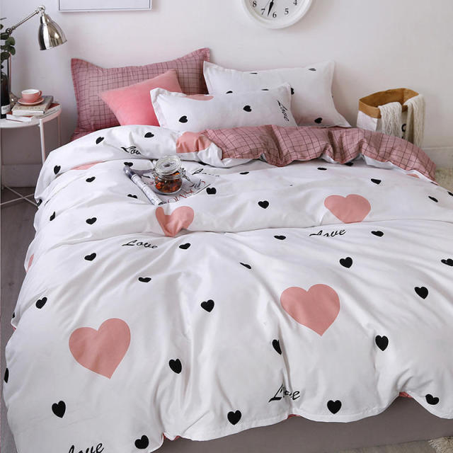 Orange Bedding Set Girls Boys Bed Linen Sheet Plaid Duvet Cover 240x220 Single Double Queen King Quilt Covers Sets Bedclothes