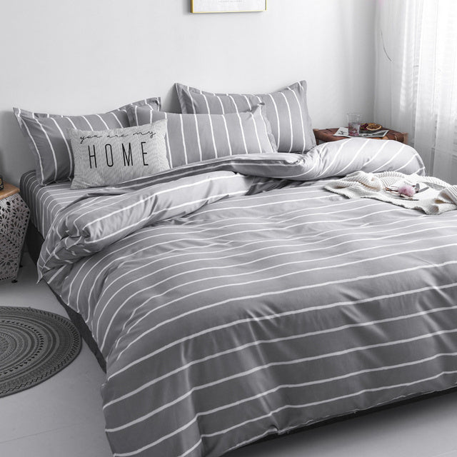 Floral Printed Home Queen Bedding Set Soft Fresh Comfortable Duvet Cover Set with Sheets Quilt Covers Pillow Cases 3-4 Pcs Sets