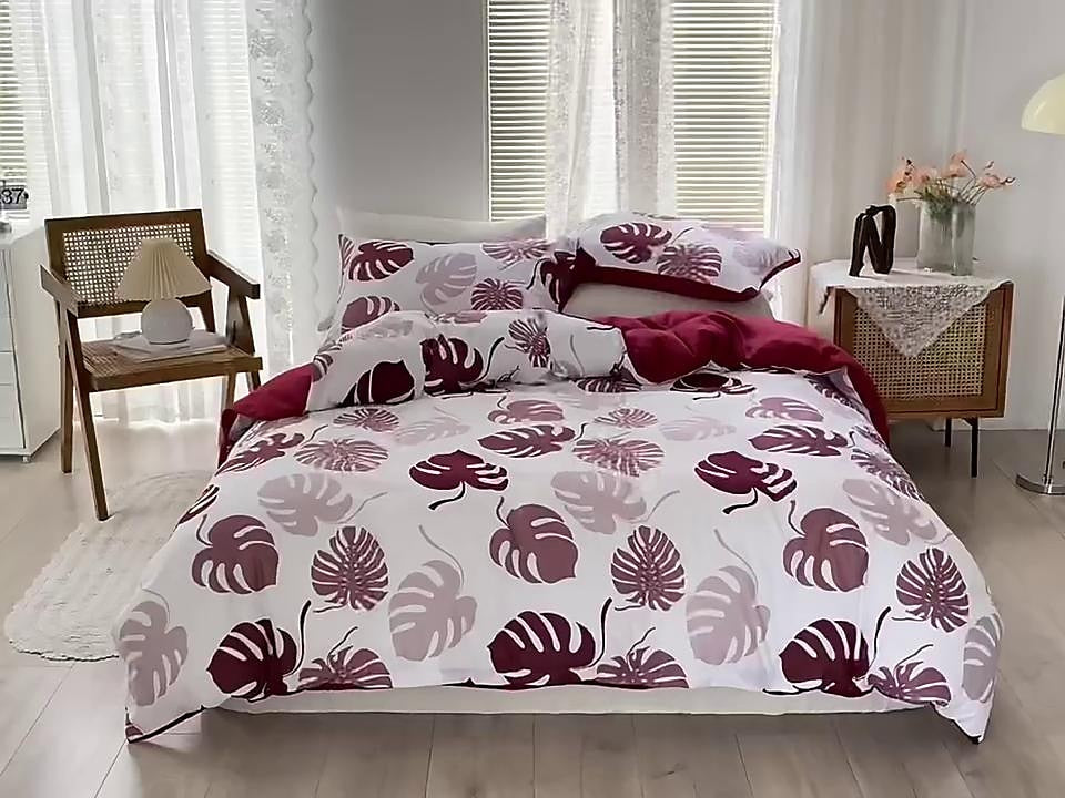 Botanical Duvet Cover Bedding Sets Comforter Cover with 1 Duvet Cover or Coverlet .1Sheet .2 Pillowcases for Double/Queen/King(1 Pillowcase for Twin/Single)